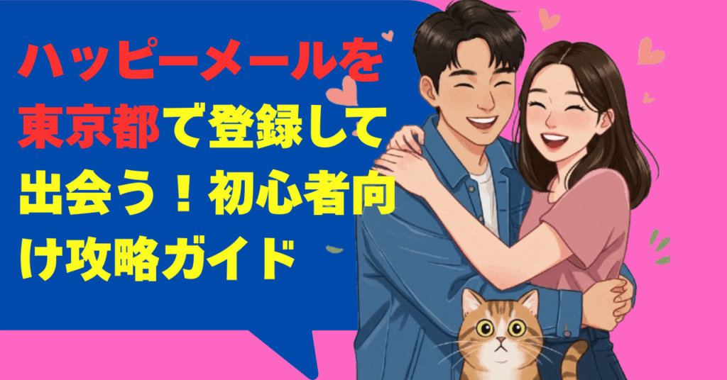 ハッピーメールを東京都で登録して出会う！初心者向け攻略ガイド